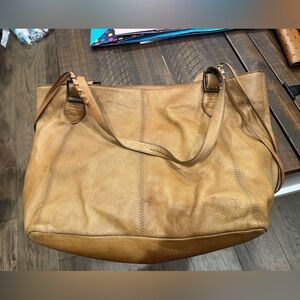 Frye Tan Leather Shoulder Bag